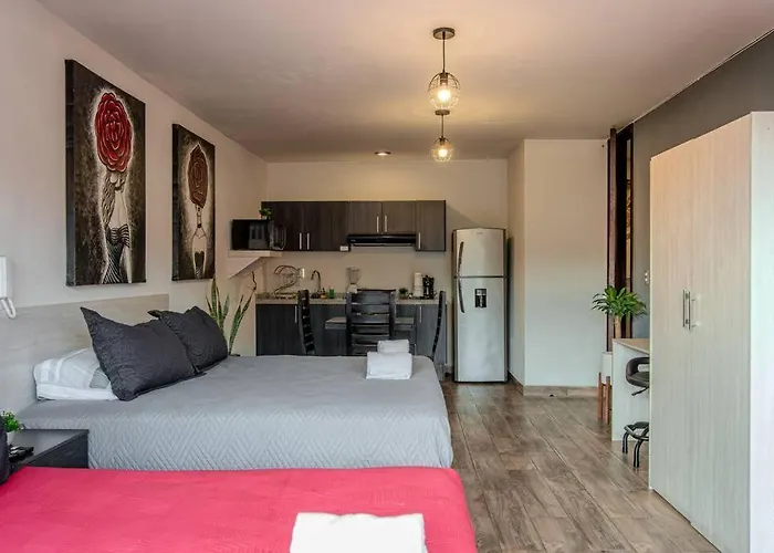 Loft Moderno Con Dos Camas King En Zona Boulevard